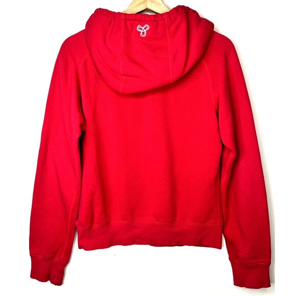 Aritzia TNA Womens Hoodie Sweatshirt Sequin Logo Front Pockets Pink Size Medium - Picture 2 of 12